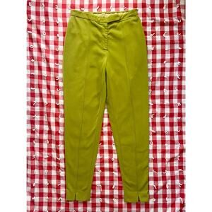 Vintage 90s Does 50s DKNY Green Cigarette Pants Slim‎ Skinny // Size 10 Large